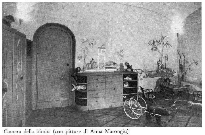 Decorazione della camera della bimba presso casa Gould a Roma